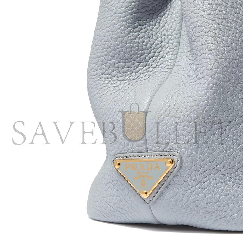 PRADA PERFORATED LOGO SMALL TOTE BAG IN CALF LEATHER 1BC384 (32*24*14cm) 